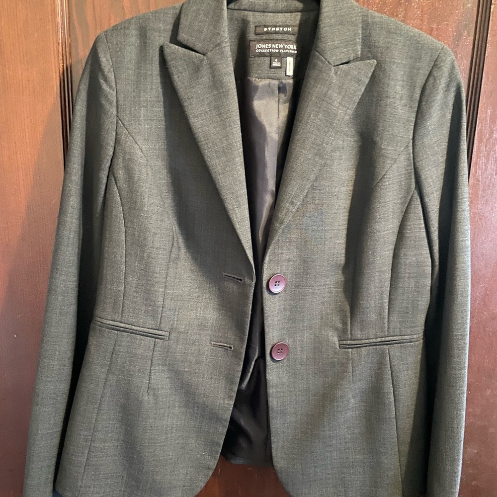 Charcoal grey suit blazer